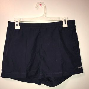 Athletic and waterproof dark blue shorts!
